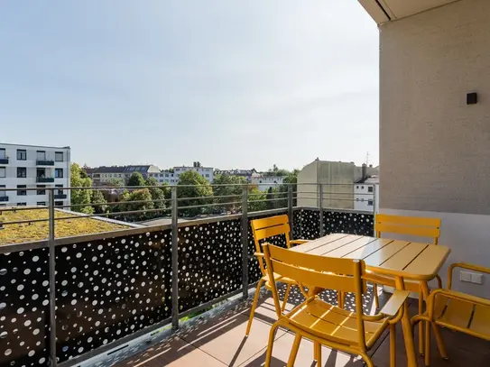 High quality flat with two balconies and underground car park in a new building in the historically grown Richardkiez n…