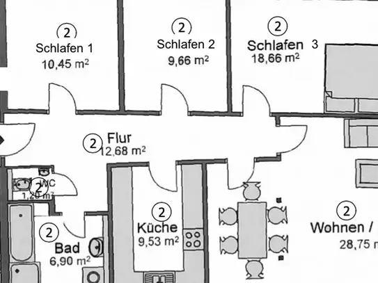 Frisch renoviertes WG-Zimmer ideal für Pendler