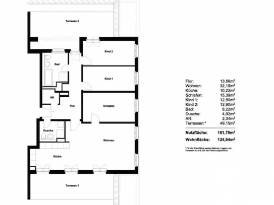 Spacious 3-bedroom apartment with two terraces near Karlshorst train station