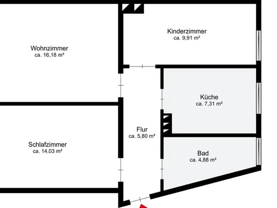 Cozy 3 room apartment for short term