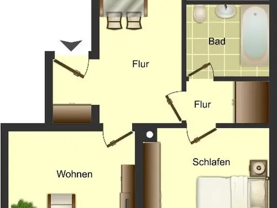 Demnächst frei! 2-Zimmer-Wohnung in Ratingen West