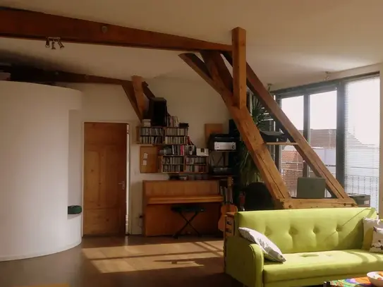 110 sqm beautiful loft with balcony overlooking Berlin and optional 30 sqm studio flat