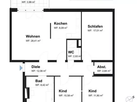 property for Rent at 01129 Dresden - 	Pieschen , Hubertusstr. 17 Typ 3.02