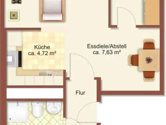 3-Raum-Wohnung in Chemnitz Helbersdorf