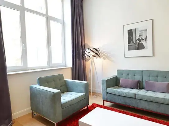 Furnished 1-bedroom business apartment for interim rent in Frankfurt near Schweizerplatz and Paul’s Church #