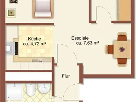 3-Raum-Wohnung in Chemnitz Helbersdorf