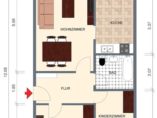 ++ 3 Zimmer mit Balkon zum Wohlfühlen ++