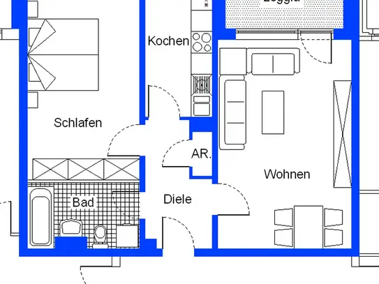 Demnächst frei! 2-Zimmer-Wohnung in Bielefeld Baumheide