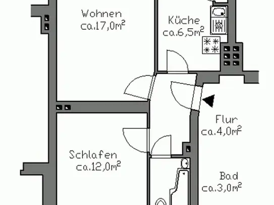 sanierte 2 Raum Wohnung im schönen Lichtenberg