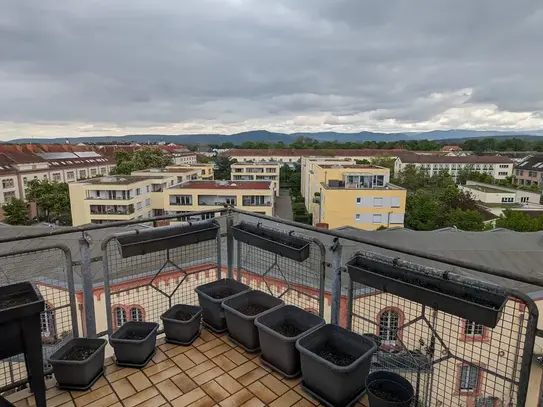 Penthouse flat for interim rent near Karlsruhe: 3 rooms, 105sqm, September 2024 - July 25