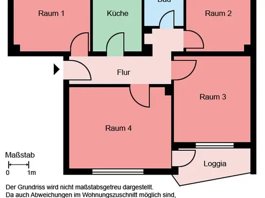 Gut aufgeteilte 4 Zimmer-Wohnung mit Balkon und neuem Laminatboden in Lüdenscheid Worth-Honsel