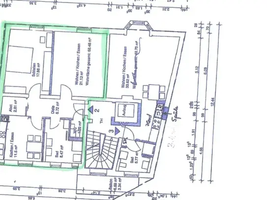 Herrliche, zentrale 2 Zi Wohnung inkl. EBK in saniertem Altbau , Innenstadt, Aufzug im Haus