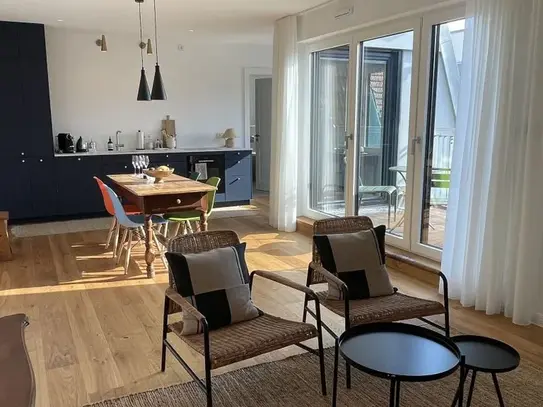 New luxury and spacious two-room roof top apartment with AC and terrace in Berlin-Mitte