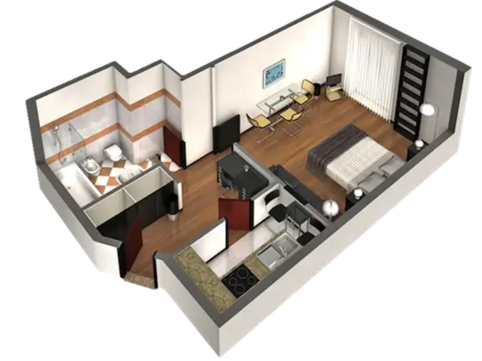 Renoviertes Studio-Apartment