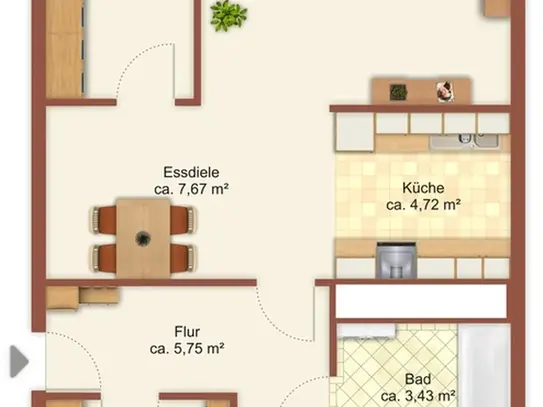 4-Raum-Wohnung in Chemnitz Helbersdorf