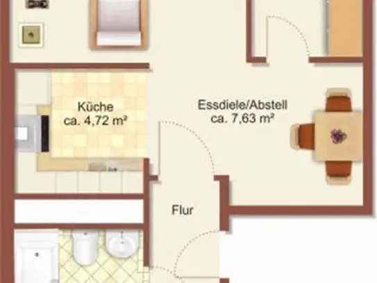 3-Raum-Wohnung in Chemnitz Kappel