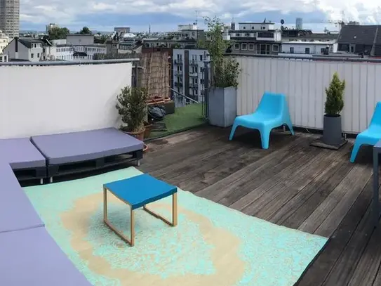 Large, private roof terrace with cathedral view! - Dreamlike maisonette apartment with 2 bedrooms in Cologne, Koln - Am…