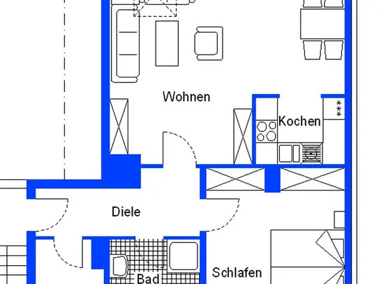 2-Zimmer-Wohnung in Bielefeld Baumheide