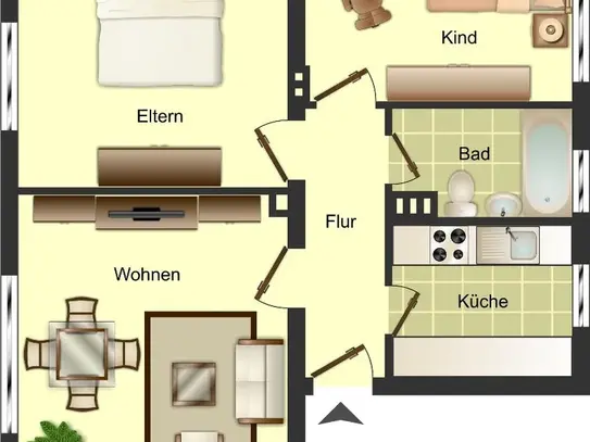 Renovierte 3-Zimmer-Wohnung in Ibbenbüren Püsselbüren für Sie