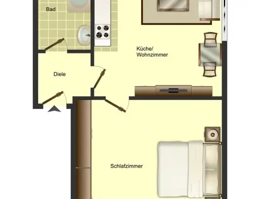 2-Zimmer-Wohnung in Bergkamen City