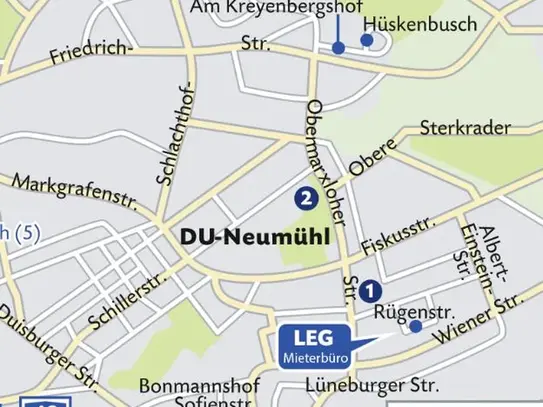 Demnächst frei! 2-Zimmer-Wohnung in Duisburg Röttgersbach