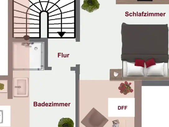 Troisdorf Zentrum: Modernes Reihenendhaus in Zentrumsnähe mit zwei Terrassen und Garten.