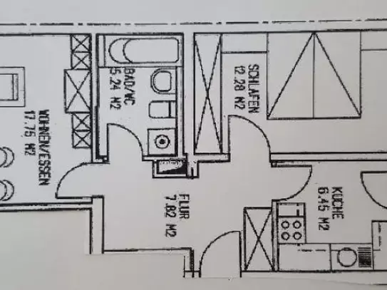 schöne 2 Raum Wohnung mit BALKON und EINBAUKÜCHE