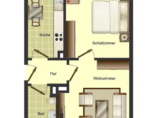 2-Zimmer-Wohnung in Düsseldorf Vennhausen