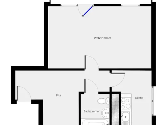 **FRISCH RENOVIERT** 1-Zimmer-Wohnung // Balkon // Bad mit Wanne // ab 01.11.2024