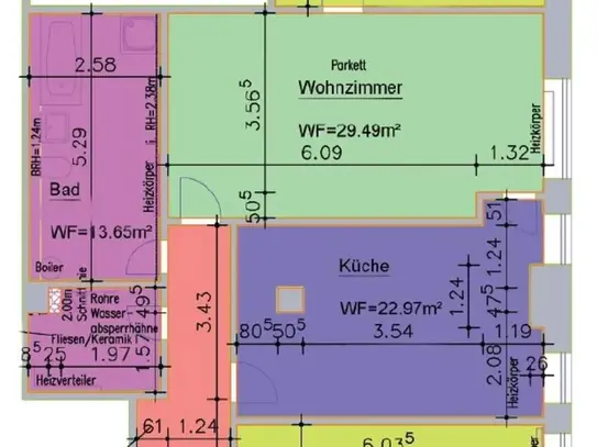 lichtdurchflutete 3-Raumwohnung in der Ermafa-Passage Chemnitz Kaßberg mieten