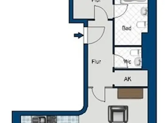 Kleine Familien aufgepasst! Schöne 3 Zimmer Wohnung mit zwei Loggien