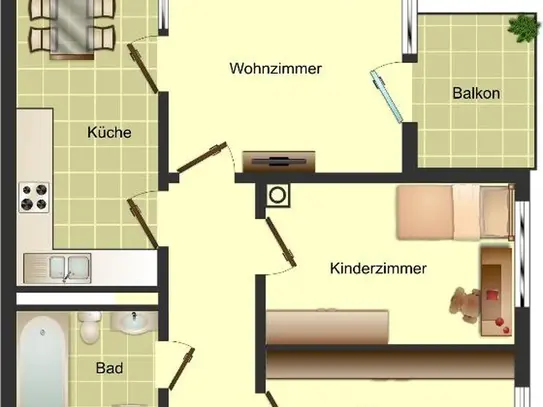 3-Zimmer-Wohnung in Düsseldorf Garath