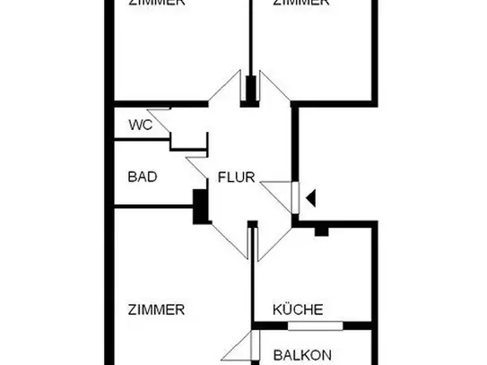 Demnächst frei! 3-Zimmer-Wohnung in Mönchengladbach Bonnenbroich - Geneicken