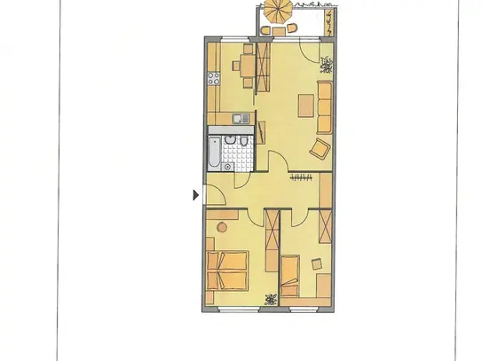 Helle und geräumige Dreiraumwohnung