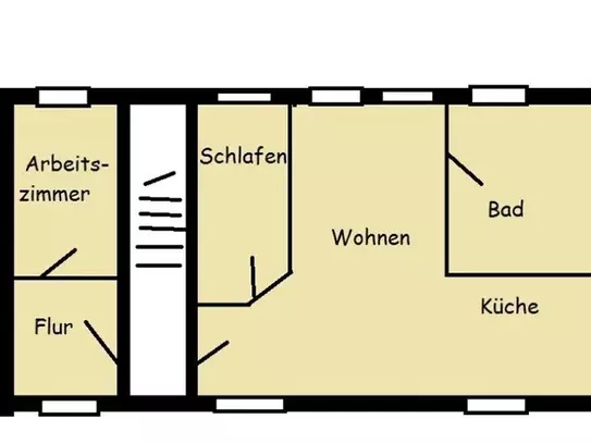 2-Raum-Wohnung mit EBK zu vermieten