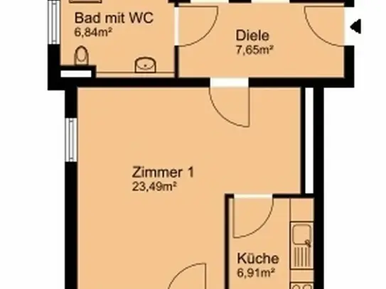 TOP sanierte und rollstuhlgerechte 3-Zimmer-Wohnung.