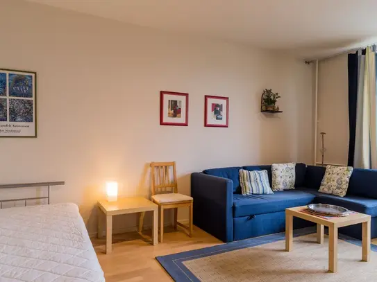 Top-modernized studio apartment in Hansaviertel Berlin-Mitte, fully furnished