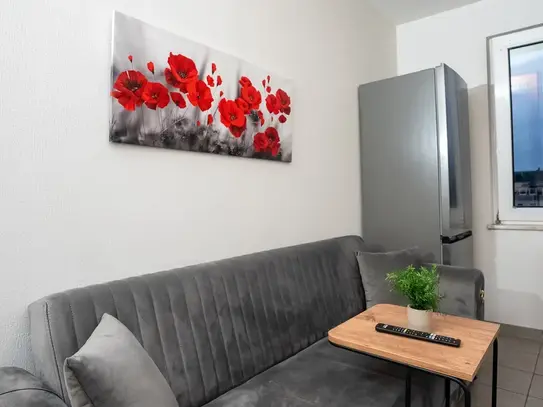 Serviceroom24 - Apartment 2 in Duisburg WLAN - Smart-TV - 24-7 Check-in und Küche