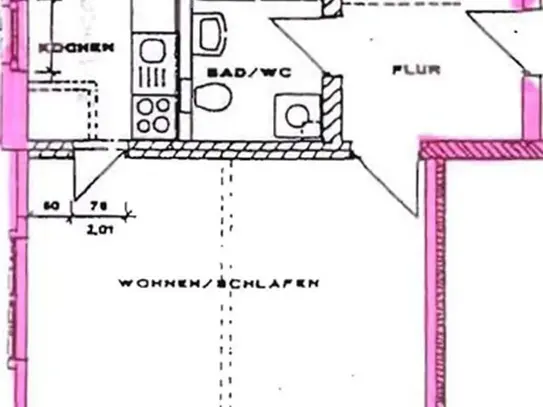 1-Raum-Wohnung in Gera