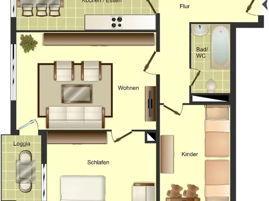 Demnächst frei! 3-Zimmer-Wohnung in Gütersloh Gütersloh