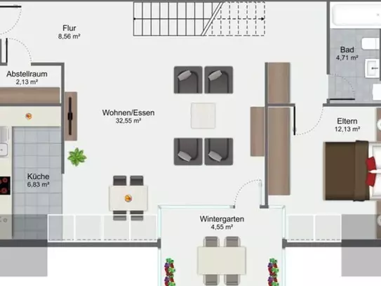 Sofort einziehen und wohlfühlen: Frisch renovierte 3-Zimmer-Maisonette-Wohnung in MA-Neuhermsheim