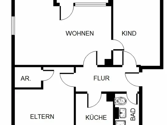 3-Zimmer-Wohnung in Gelsenkirchen Hassel