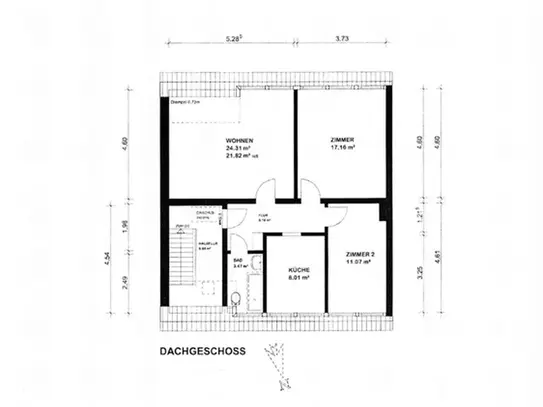 Sanierte & helle 3 Zimmerwohnung im Dachgeschoss in ruhiger & zentraler Lage von Bremen Rönnebeck