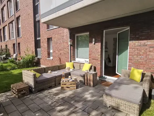 2 room apartment in a quiet area + terrace to the backyard