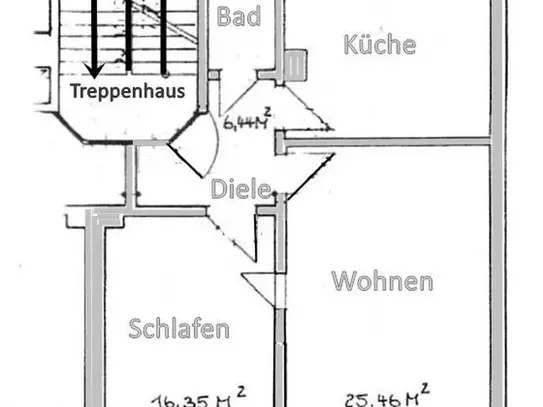 Optimal für Studenten!!! 2-Raum-Wohnung mit neuer Einbauküche im Zentrum von Eisenach