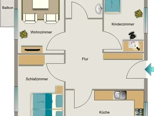 Demnächst frei! 3-Zimmer-Wohnung in Castrop-Rauxel Habinghorst