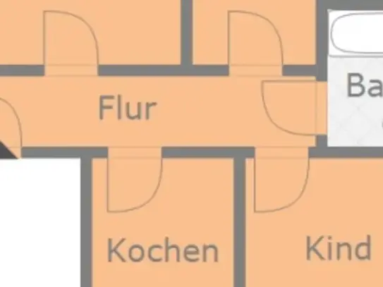 Etagenwohnung in Riesa: 3 Zimmerwohnung mit Balkon im Zentrum