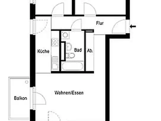 NUR mit WBS-Berechtigung 160, 180, 220 - Rolandstr. 70 1.OG rechts