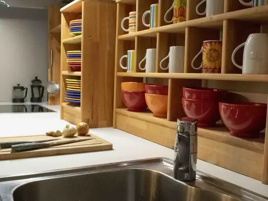 Room "Siedepfanne" with shared- bathrooms and kitchen in the historical "Sülfmeister Haus"