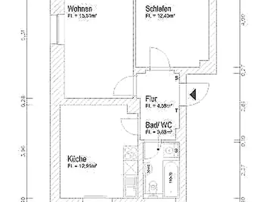 Freundliche 2-Zimmerwohnung im Stadtteil Kappel